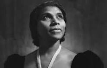 Photo of Marian Anderson, first African American vocal soloist at the Metropolitan Opera